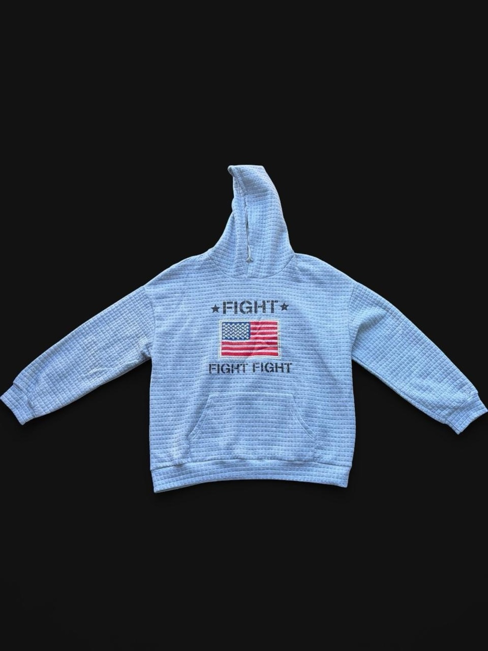 ✨Graphic American flag sweater with “ fight “  text ✨